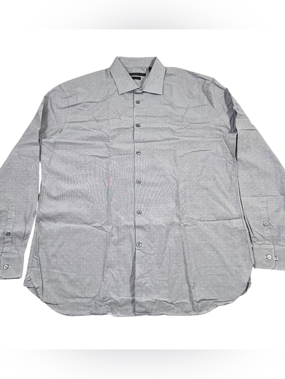 John Varvatos U.S.A. Slim Fit Star Button Dobby Stripe Dress Shirt Mens 17 34/35 - Picture 2 of 13